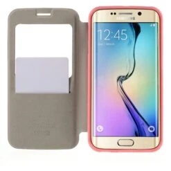 Etui Galaxy S6 Edge Cuir Avec Fenetre Mercury Rose -All For Phone Magasin etui galaxy s6 edge frac1064 7