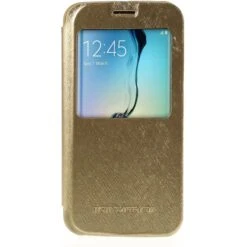 Etui Galaxy S6 Edge Cuir Avec Fenetre Mercury Champagne -All For Phone Magasin etui galaxy s6 edge frac1065 2