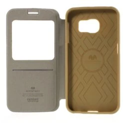 Etui Galaxy S6 Edge Cuir Avec Fenetre Mercury Champagne -All For Phone Magasin etui galaxy s6 edge frac1065 8