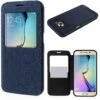 Etui Galaxy S6 Edge Cuir Avec Fenetre Mercury Bleu -All For Phone Magasin etui galaxy s6 edge frac1066