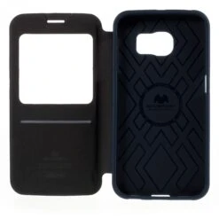 Etui Galaxy S6 Edge Cuir Avec Fenetre Mercury Bleu -All For Phone Magasin etui galaxy s6 edge frac1066 9