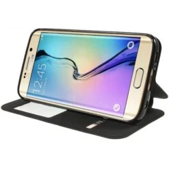 Etui Galaxy S6 Edge Slide Avec Fenetre Noir -All For Phone Magasin etui galaxy s6 edge frac1067 2