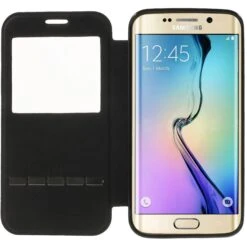 Etui Galaxy S6 Edge Slide Avec Fenetre Noir -All For Phone Magasin etui galaxy s6 edge frac1067 4