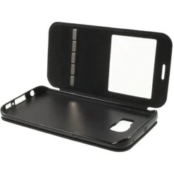Etui Galaxy S6 Edge Slide Avec Fenetre Noir -All For Phone Magasin etui galaxy s6 edge frac1067 5