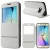 Etui Galaxy S6 Edge Slide Avec Fenetre Blanc
