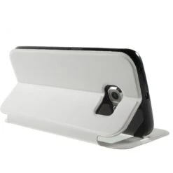 Etui Galaxy S6 Edge Slide Avec Fenetre Blanc -All For Phone Magasin etui galaxy s6 edge frac1068 3