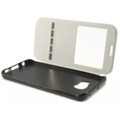 Etui Galaxy S6 Edge Slide Avec Fenetre Blanc -All For Phone Magasin etui galaxy s6 edge frac1068 5