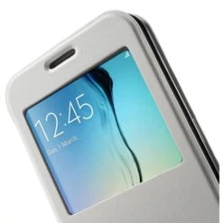 Etui Galaxy S6 Edge Slide Avec Fenetre Blanc -All For Phone Magasin etui galaxy s6 edge frac1068 6