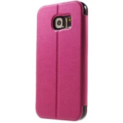 Etui Galaxy S6 Edge Slide Avec Fenetre Fushia -All For Phone Magasin etui galaxy s6 edge frac1069 1