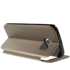 Etui Galaxy S6 Edge Slide Avec Fenetre Marron -All For Phone Magasin etui galaxy s6 edge frac1071 3