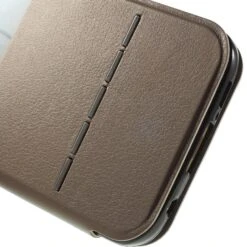 Etui Galaxy S6 Edge Slide Avec Fenetre Marron -All For Phone Magasin etui galaxy s6 edge frac1071 7