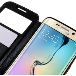 Etui Galaxy S6 Edge Cuir ROAR Noir -All For Phone Magasin etui galaxy s6 edge frac1074 8