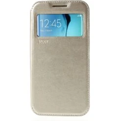 Etui Galaxy S6 Edge Cuir ROAR Champagne -All For Phone Magasin etui galaxy s6 edge frac1075 2