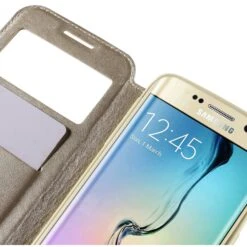 Etui Galaxy S6 Edge Cuir ROAR Champagne -All For Phone Magasin etui galaxy s6 edge frac1075 6