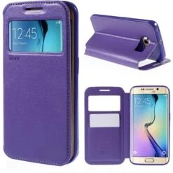 Etui Galaxy S6 Edge Cuir ROAR Violet
