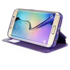 Etui Galaxy S6 Edge Cuir ROAR Violet -All For Phone Magasin etui galaxy s6 edge frac1076 3