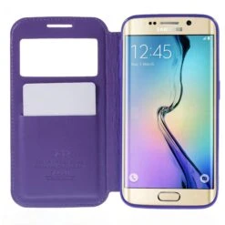 Etui Galaxy S6 Edge Cuir ROAR Violet -All For Phone Magasin etui galaxy s6 edge frac1076 5