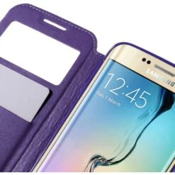 Etui Galaxy S6 Edge Cuir ROAR Violet -All For Phone Magasin etui galaxy s6 edge frac1076 6