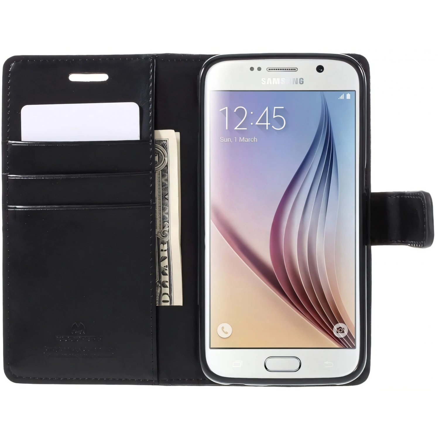 Etui Portefeuille Samsung Galaxy S6 Mercury Noir 10 Etui Portefeuille Samsung Galaxy S6 Mercury Noir – Image 8