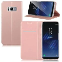 Etui Galaxy S8 Plus Simili-cuir Silicone Rose