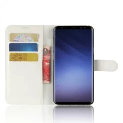 Etui Portefeuille Samsung Galaxy S9+ Avec Rangement Cartes Blanc -All For Phone Magasin etui galaxy s9 plus frac2716 3