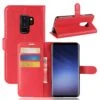 Etui Portefeuille Samsung Galaxy S9+ Avec Rangement Cartes Rouge