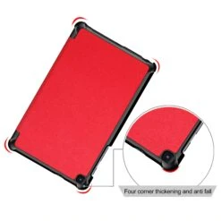 Étui De Protection Galaxy Tab A 8.0 (2019) - Pliable En 3 Rouge -All For Phone Magasin etui galaxy tab a 80 frac4107 4