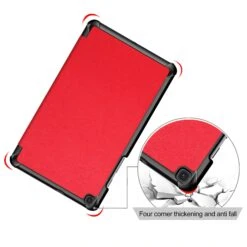 Étui De Protection Galaxy Tab A 8.0 Wifi (T290 / T295 / T297) - Pliable En 3 Rouge -All For Phone Magasin etui galaxy tab a 80 frac4113 4