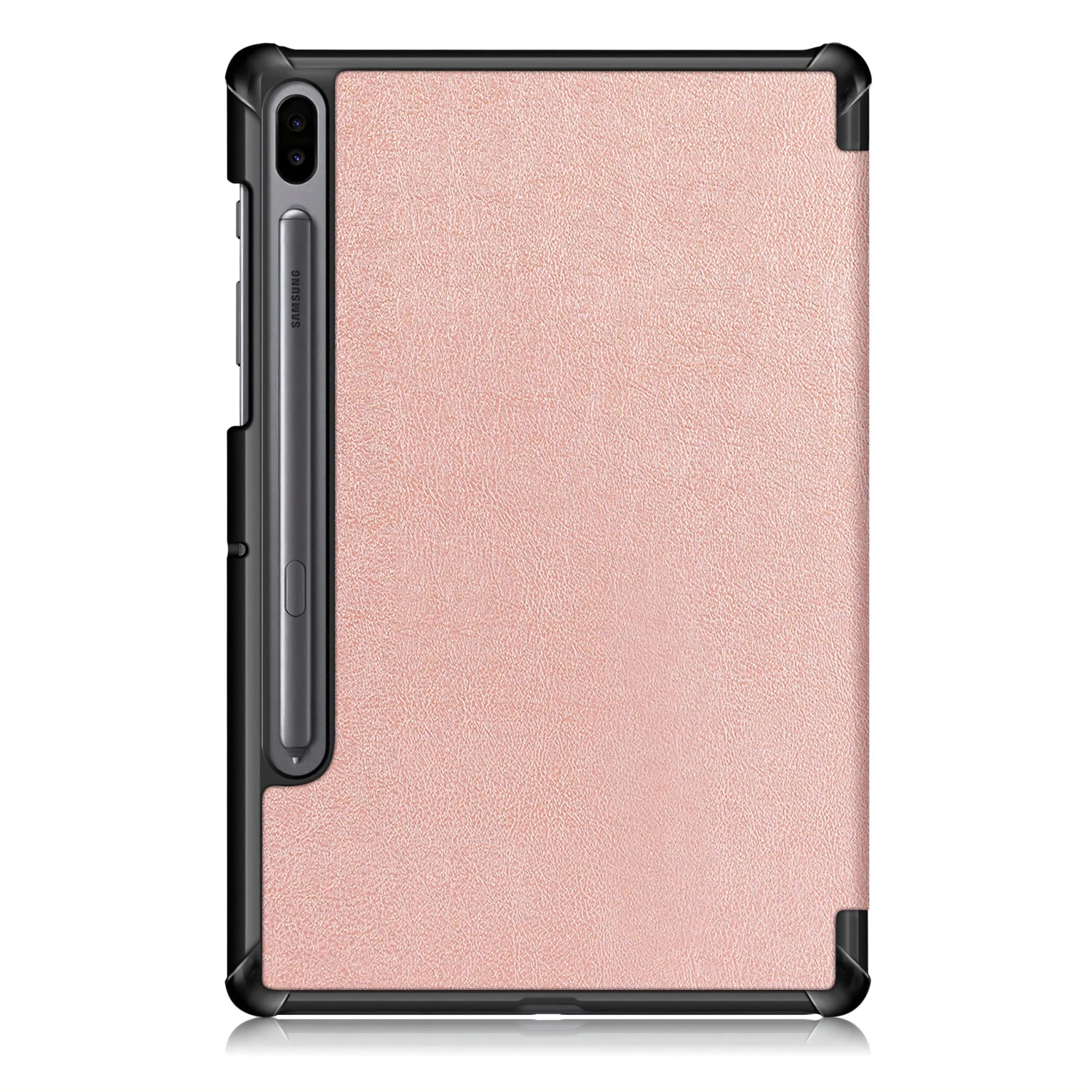 Étui De Protection Galaxy Tab S6 (T800 / T865) - Pliable En 3 Or Rose 5 Étui De Protection Galaxy Tab S6 (T800 / T865) - Pliable En 3 Or Rose – Image 3