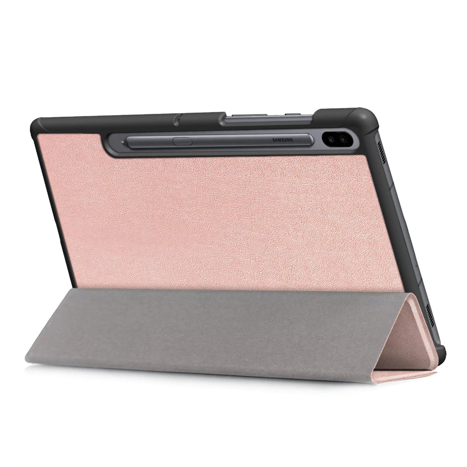 Étui De Protection Galaxy Tab S6 (T800 / T865) - Pliable En 3 Or Rose 7 Étui De Protection Galaxy Tab S6 (T800 / T865) - Pliable En 3 Or Rose – Image 5