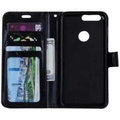 Etui Huawei Honor 8 Portefeuille Noir -All For Phone Magasin etui huawei honor 8 frac1842 6