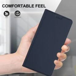 Etui Portefeuille Huawei P Smart Avec Contour Silicone Bleu Foncé -All For Phone Magasin etui huawei p smart frac2454 2