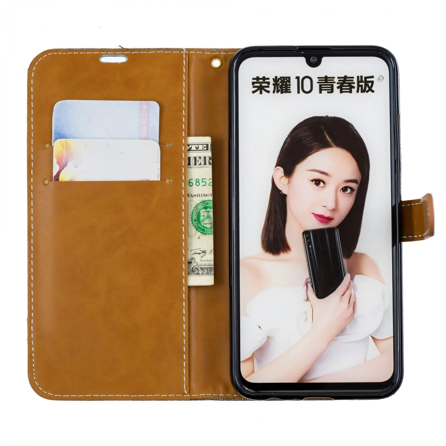 Etui Portefeuille Huawei P Smart 2019 Et Honor 10 Lite Style Jean Gris 10 Etui Portefeuille Huawei P Smart 2019 Et Honor 10 Lite Style Jean Gris – Image 8