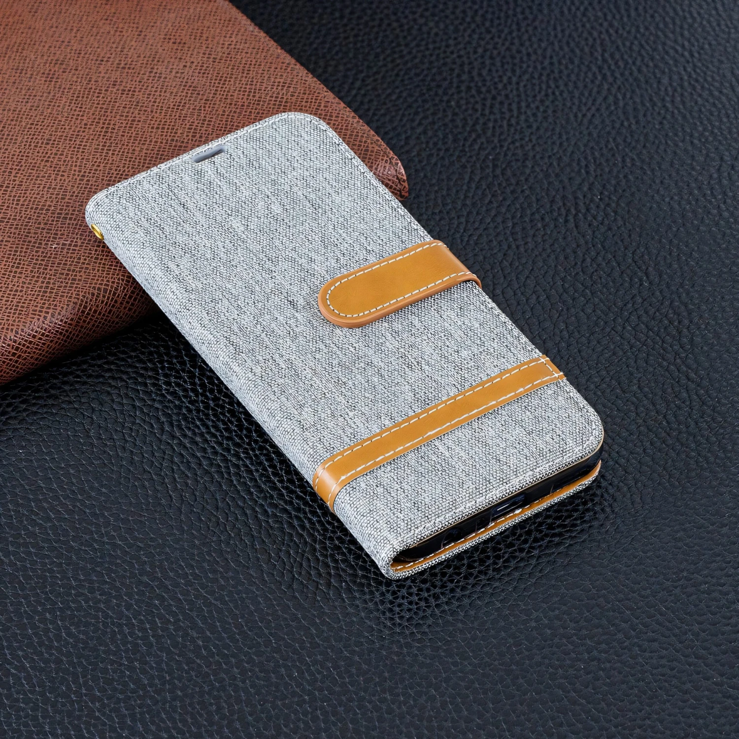 Etui Portefeuille Huawei P Smart 2019 Et Honor 10 Lite Style Jean Gris 11 Etui Portefeuille Huawei P Smart 2019 Et Honor 10 Lite Style Jean Gris – Image 9