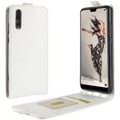 Housse Huawei P20 Crazy Horse Blanc