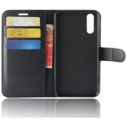 Etui Portefeuille Huawei P20 Style Cuir Noir -All For Phone Magasin etui huawei p20 frac2469 2