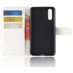Etui Portefeuille Huawei P20 Style Cuir Blanc -All For Phone Magasin etui huawei p20 frac2470 2