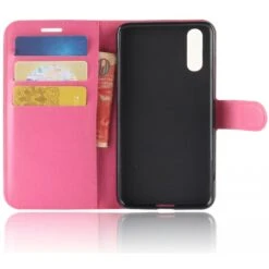 Etui Portefeuille Huawei P20 Style Cuir Fushia -All For Phone Magasin etui huawei p20 frac2472 2
