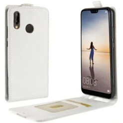 Etui Huawei P20 Lite Crazy Horse Blanc