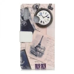 Etui Portefeuille Huawei P30 Lite Tour Eiffel Marron -All For Phone Magasin etui huawei p30 lite frac3006 2