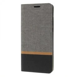 Etui Portefeuille Huawei P30 Lite Style Tissus Gris -All For Phone Magasin etui huawei p30 lite frac3034 2
