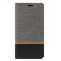 Etui Portefeuille Huawei P30 Lite Style Tissus Gris