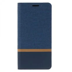 Etui Portefeuille Huawei P30 Lite Style Tissus Bleu
