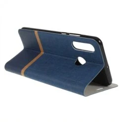 Etui Portefeuille Huawei P30 Lite Style Tissus Bleu -All For Phone Magasin etui huawei p30 lite frac3035 4