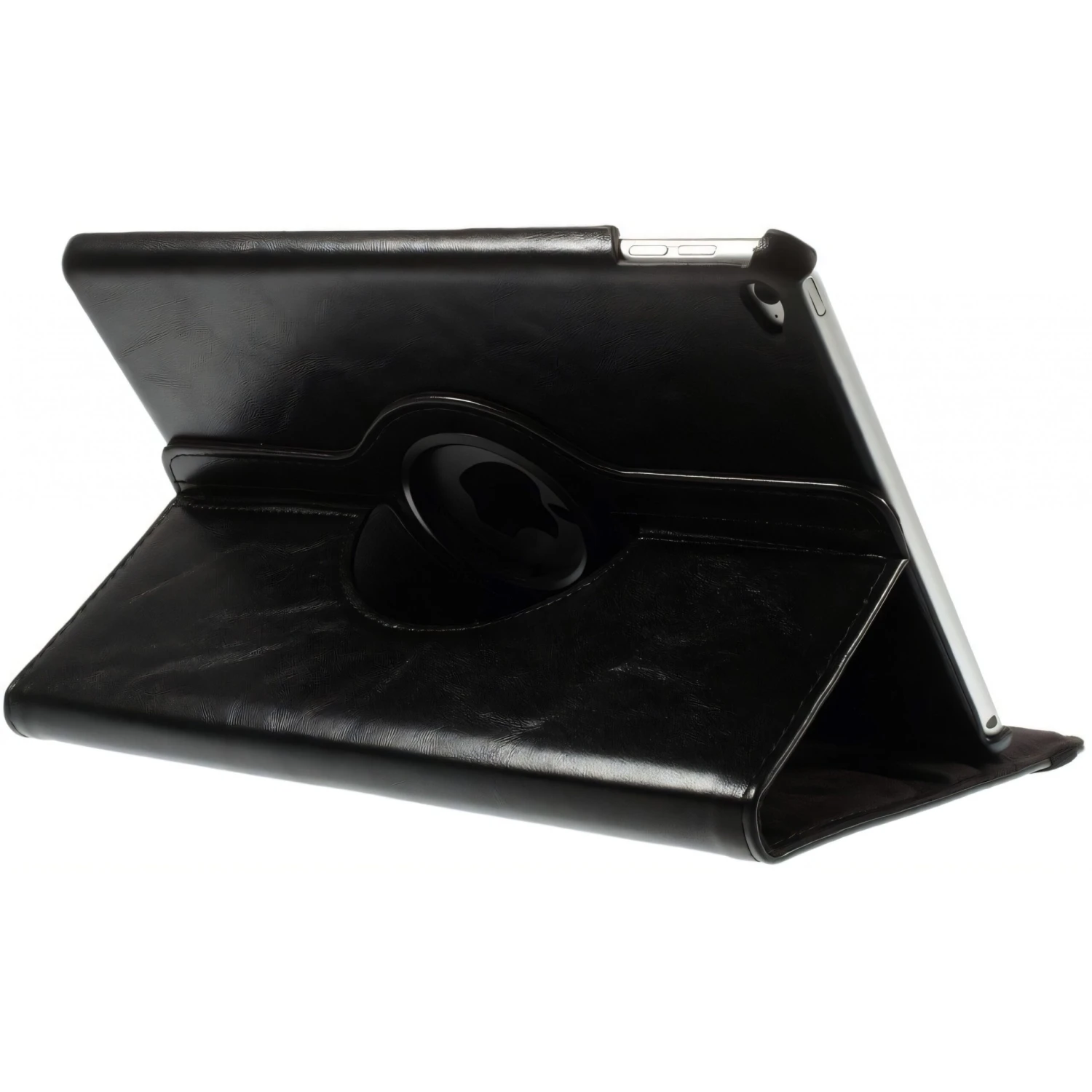 Housse IPad Air 2 à Rotation 360° Aspect Simili Cuir Noir 7 Housse IPad Air 2 à Rotation 360° Aspect Simili Cuir Noir – Image 5
