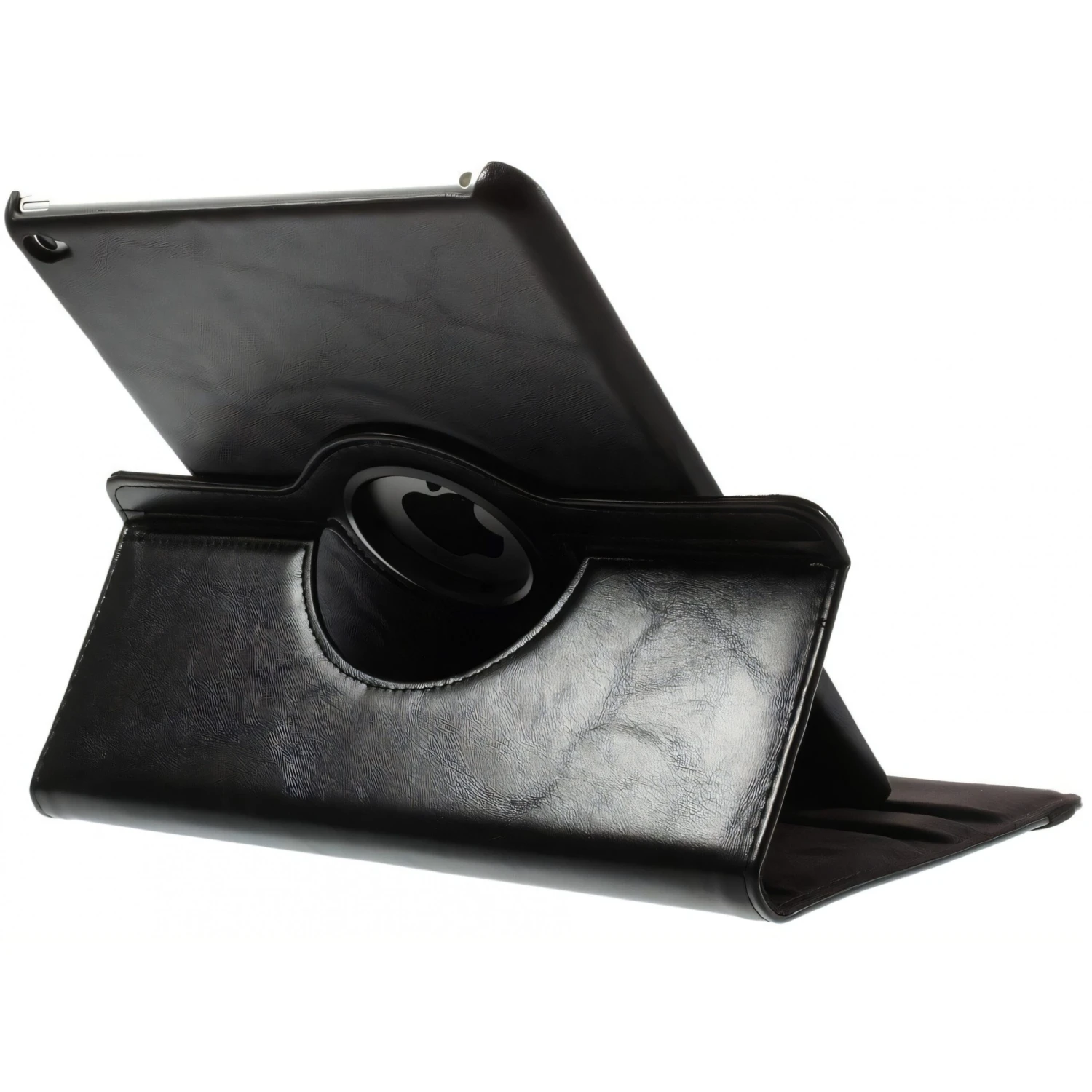 Housse IPad Air 2 à Rotation 360° Aspect Simili Cuir Noir 8 Housse IPad Air 2 à Rotation 360° Aspect Simili Cuir Noir – Image 6