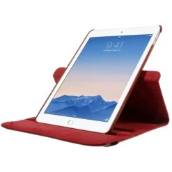 Housse IPad Air 2 à Rotation 360° Aspect Simili Cuir Rouge -All For Phone Magasin etui ipad air 2 frac935 5