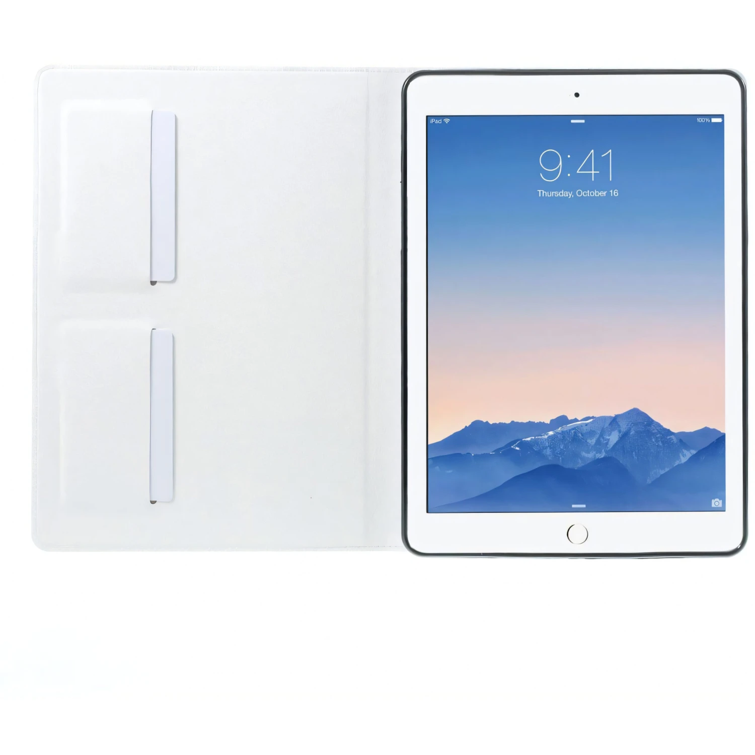 Housse IPad Air 2 Simili-cuir Blanc 10 Housse IPad Air 2 Simili-cuir Blanc – Image 8