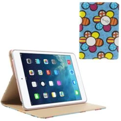Etui IPad Mini Et IPad Mini 2 Fleurs En Couleur Bleu