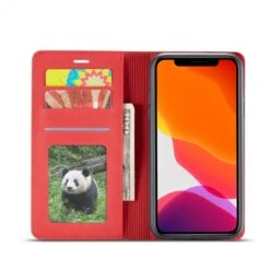 Etui Portefeuille IPhone 11 Silky Touch - Protection Intégrale FORWENW - Rouge -All For Phone Magasin etui iphone 11 frac3376 3